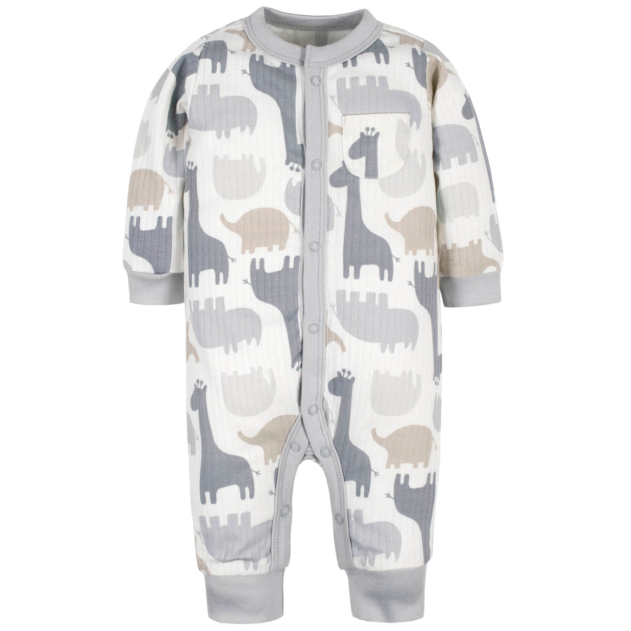 3-Pack Organic Baby Boys Jungle Coveralls-Gerber Childrenswear Wholesale