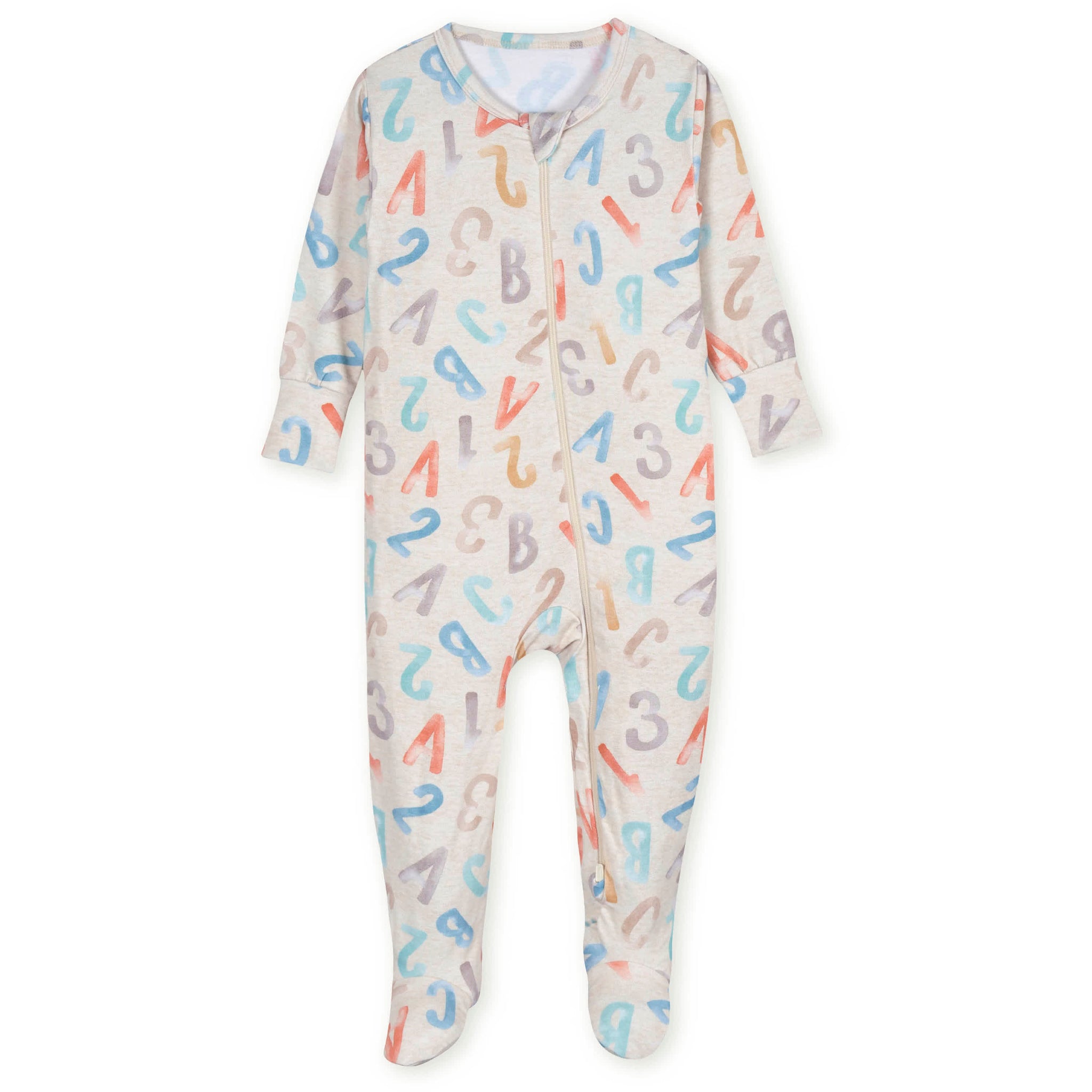 Baby & Toddler Alphabet Soup Buttery Soft Viscose Made from Eucalyptus Snug Fit Footed Pajamas-Gerber Childrenswear Wholesale
