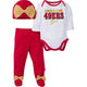 3-Piece Baby Girls 49Ers Bodysuit, Footed Pant, & Cap Set-Gerber Childrenswear Wholesale