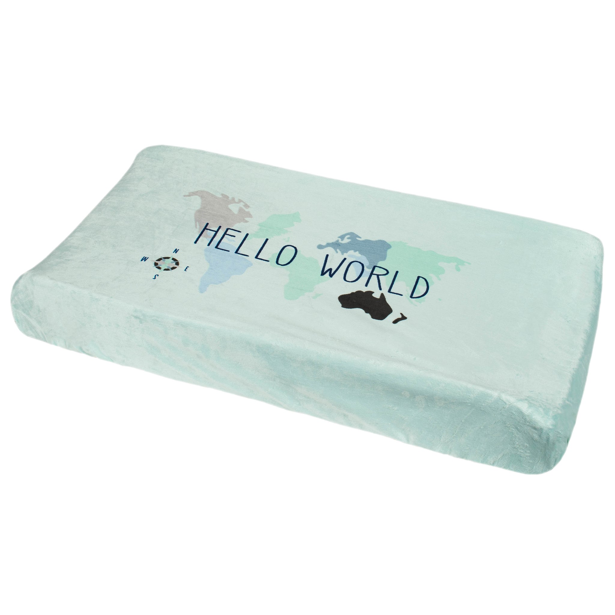 Baby Boys Hello World Changing Pad Cover-Gerber Childrenswear Wholesale