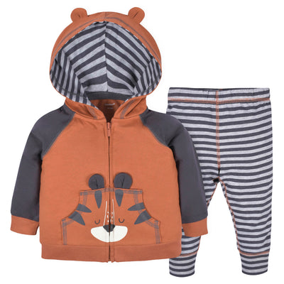 2-Piece Baby & Toddler Boys Tiger Terry Zip Hoodie & Joggers Set-Gerber Childrenswear Wholesale
