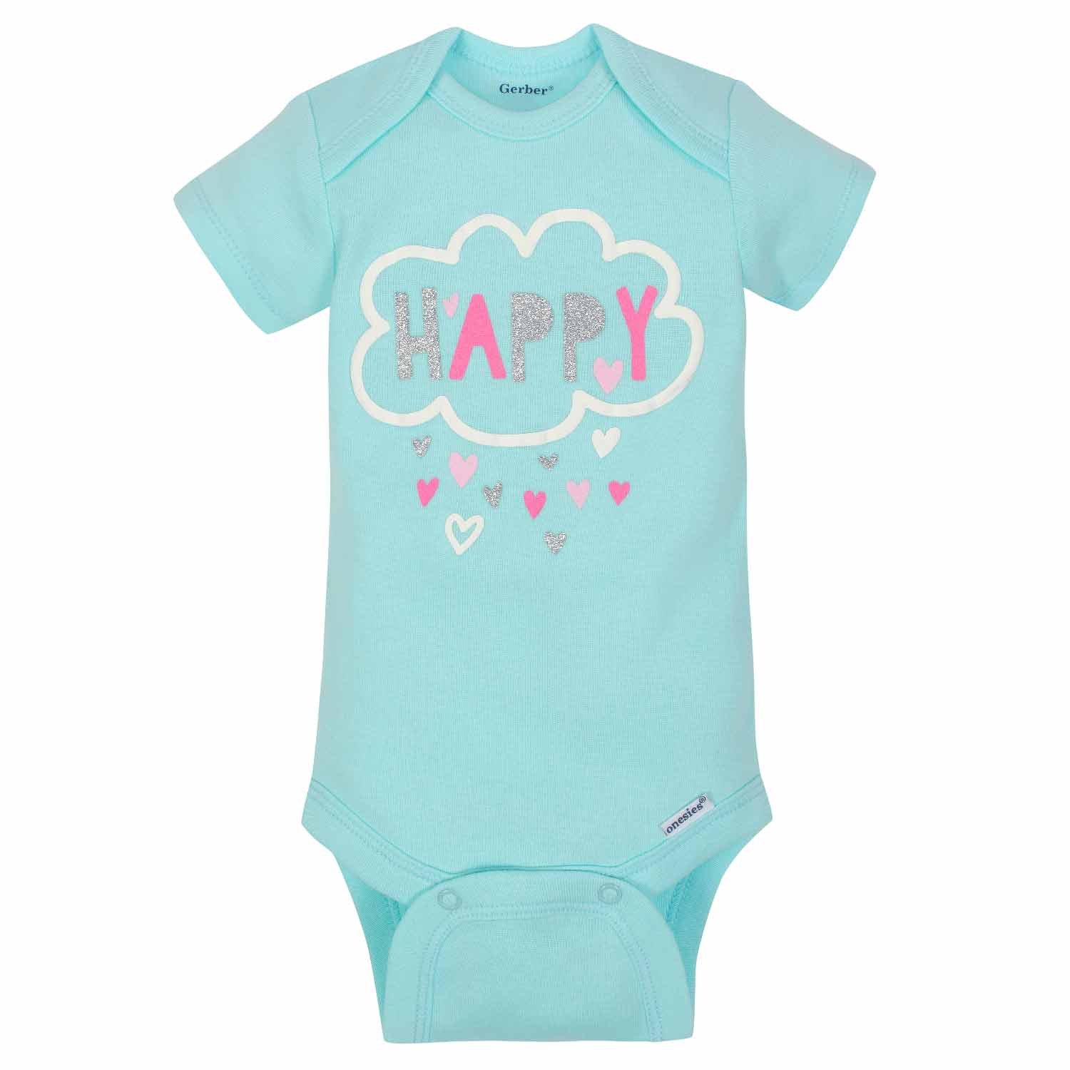 Baby Girls' Clouds 5pk Short Sleeve Onesies® Bodysuits-Gerber Childrenswear Wholesale