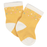 8-Pack Baby Girls Golden Floral Jersey Wiggle Proof® Socks-Gerber Childrenswear Wholesale