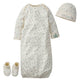 3-Piece Organic Baby Boys Little Star Gown, Cap, & Booties Set-Gerber Childrenswear Wholesale