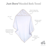 4-Piece Baby Neutral Natural Leaves Hooded Towel & Washcloths Set-Gerber Childrenswear Wholesale