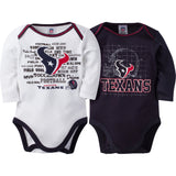 NFL 2-Pack Baby Boys Texans Long Sleeve Bodysuits-Gerber Childrenswear Wholesale