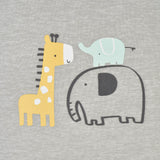 3-Pack Baby Neutral Elephants & Giraffes Long Sleeve Onesies® Bodysuits-Gerber Childrenswear Wholesale