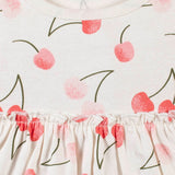 3-Piece Baby & Toddler Girls Cherry Kisses Dress, Diaper Cover & Headband Set-Gerber Childrenswear Wholesale