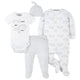 4-Piece Baby Neutral Best Day Ever Outfit Set-Gerber Childrenswear Wholesale