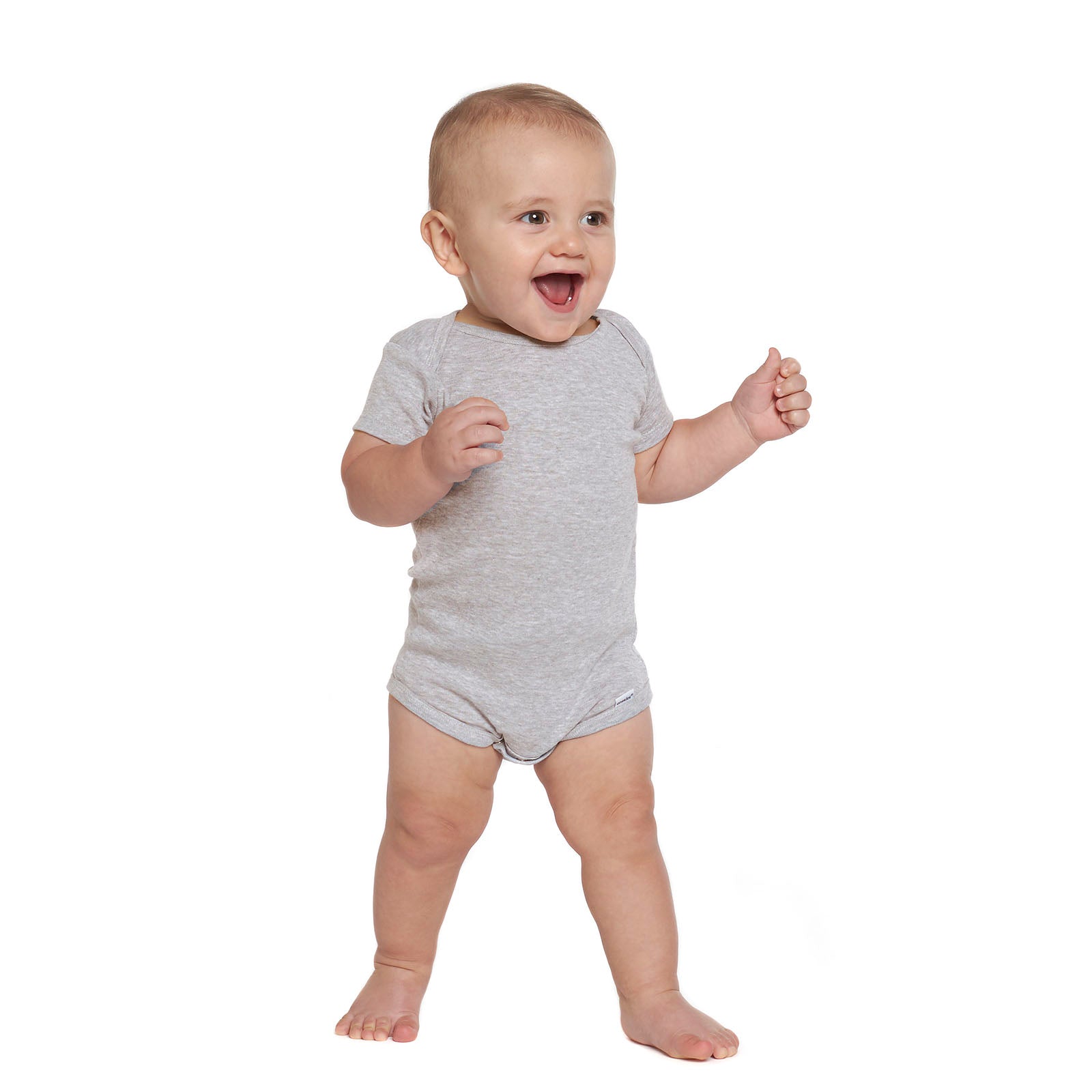 Short Sleeve Gray Onesies® Bodysuit-Gerber Childrenswear Wholesale