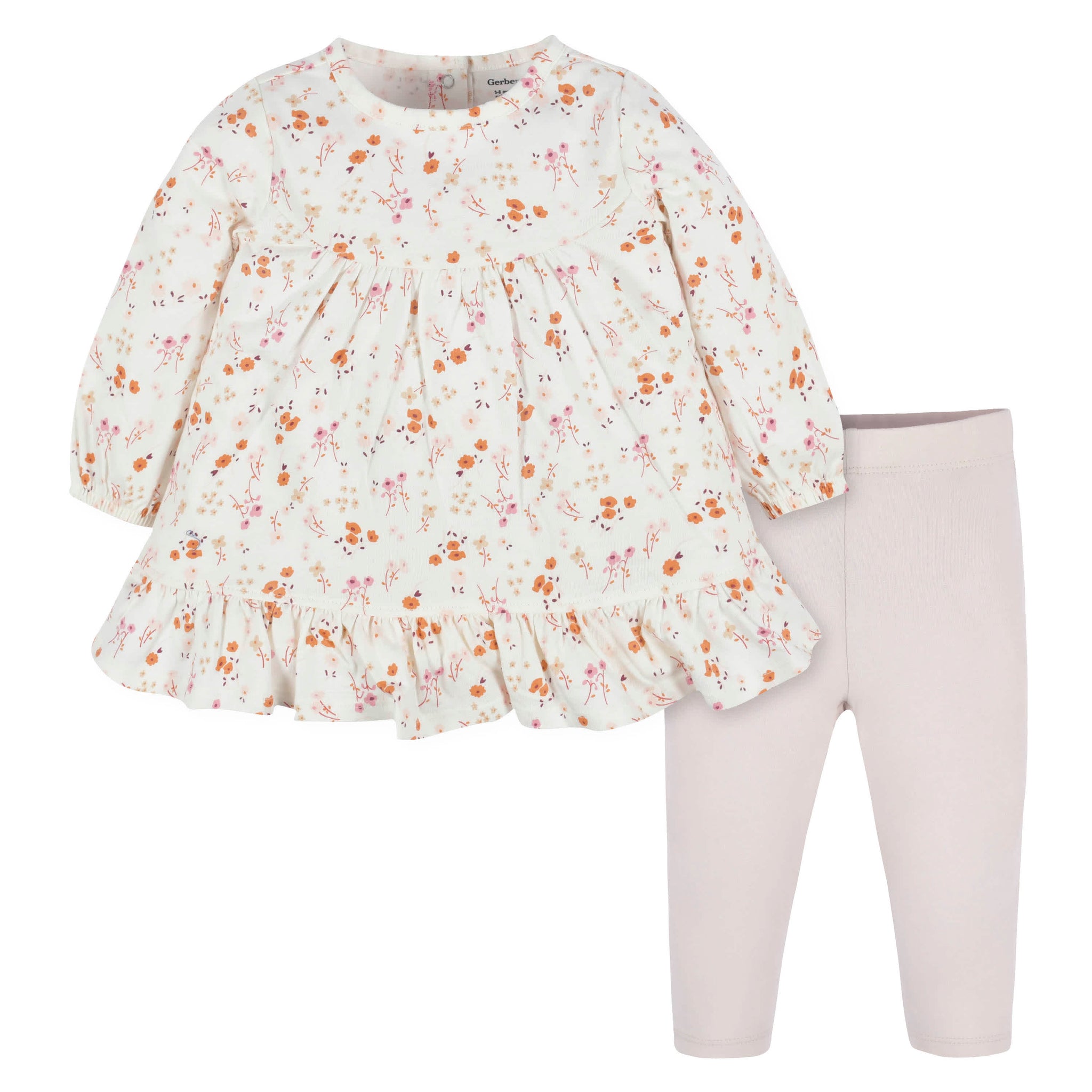2-Piece Baby & Toddler Girls Purple Woodland Long Sleeve Dress & Leggings Set-Gerber Childrenswear Wholesale