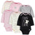 6-Pack Baby Girls Bunny Long Sleeve Onesies® Bodysuits-Gerber Childrenswear Wholesale