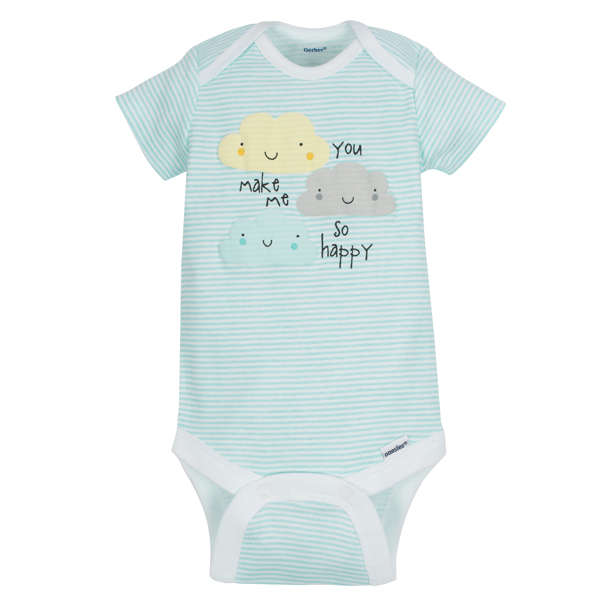 5-Pack Baby Neutral Clouds Onesies® Bodysuits-Gerber Childrenswear Wholesale