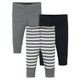 3-Pack Baby Neutral Stripe, Gray, & Black Pants-Gerber Childrenswear Wholesale