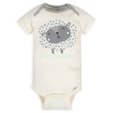3-Pack Baby Sheep Short Sleeve Onesies® Bodysuits-Gerber Childrenswear Wholesale