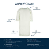 4-Pack Baby Boys Transportation Zone Gowns-Gerber Childrenswear Wholesale