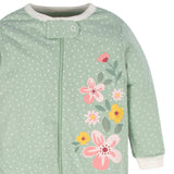 4-Pack Baby Girls Golden Floral Sleep 'N Plays-Gerber Childrenswear Wholesale