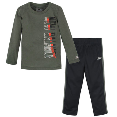 New Balance 2-Piece Boys' Long Sleeve Tee and Pant Set-Gerber Childrenswear Wholesale
