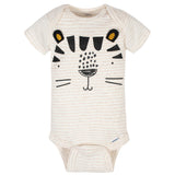5-Pack Baby Boys Tiger Short Sleeve Onesies® Bodysuits-Gerber Childrenswear Wholesale