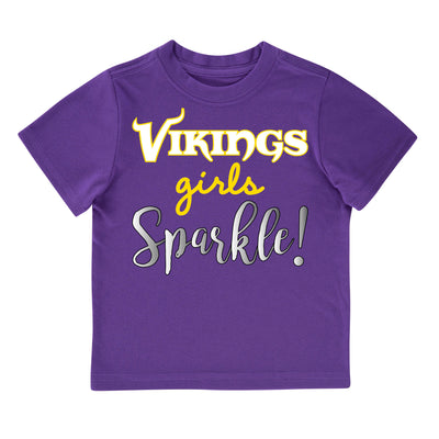 Minnesota Vikings Toddler Girls Short Sleeve Tee-Gerber Childrenswear Wholesale