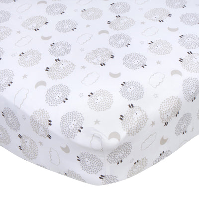 Baby Neutral Sheep Fitted Crib Sheet-Gerber Childrenswear Wholesale
