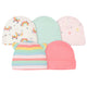 5-Pack Baby Girls Rainbow Caps-Gerber Childrenswear Wholesale